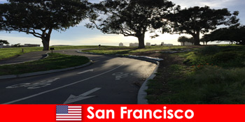 Sonderende tur for udlændinge på cykel i San Francisco USA