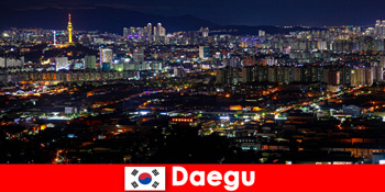 Daegu i Sydkorea megabyen for teknologi som en uddannelsesrejse for rejsende studerende